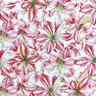Coton à motif - Hibiscus Rose